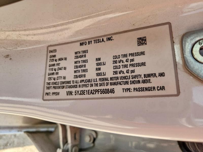 2023 TESLA MODEL 3 12