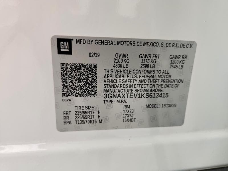 2019 CHEVROLET EQUINOX LT 13