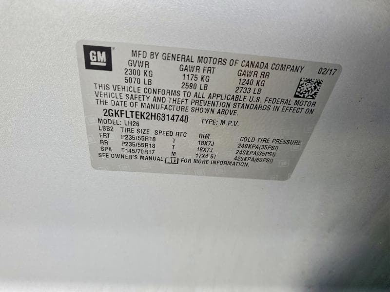 2017 GMC TERRAIN SLE 13