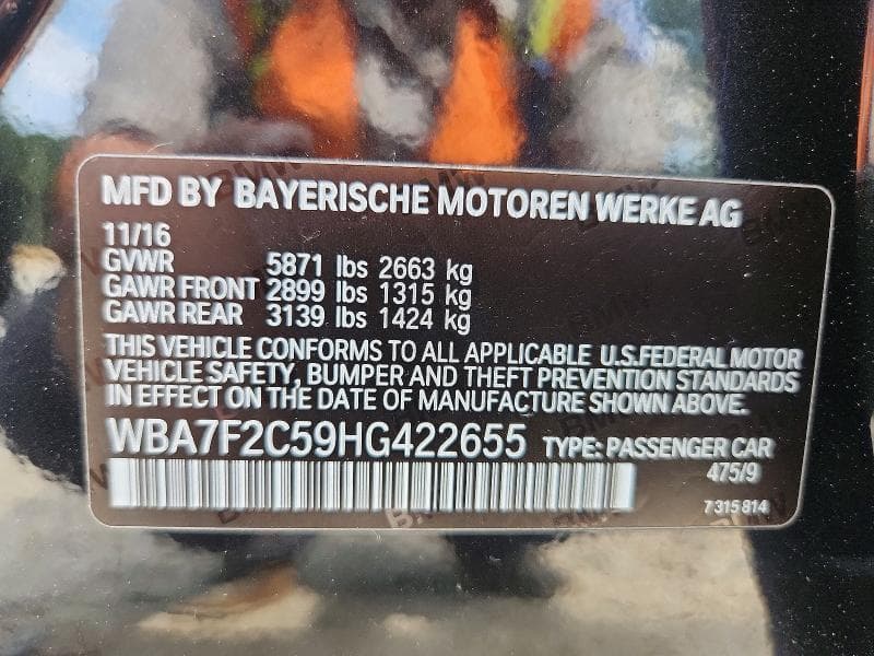 2017 BMW 750 XI 13