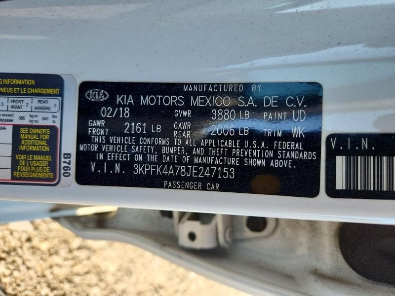 2018 KIA FORTE LX 13