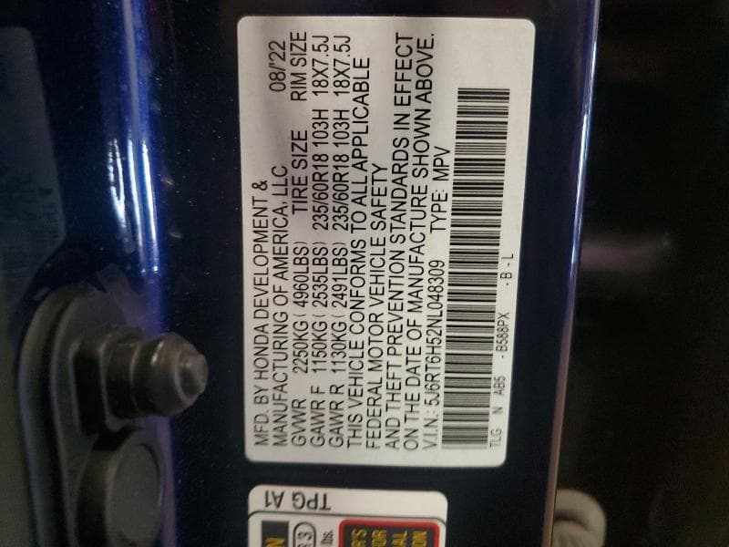 2022 HONDA CR-V EX 13