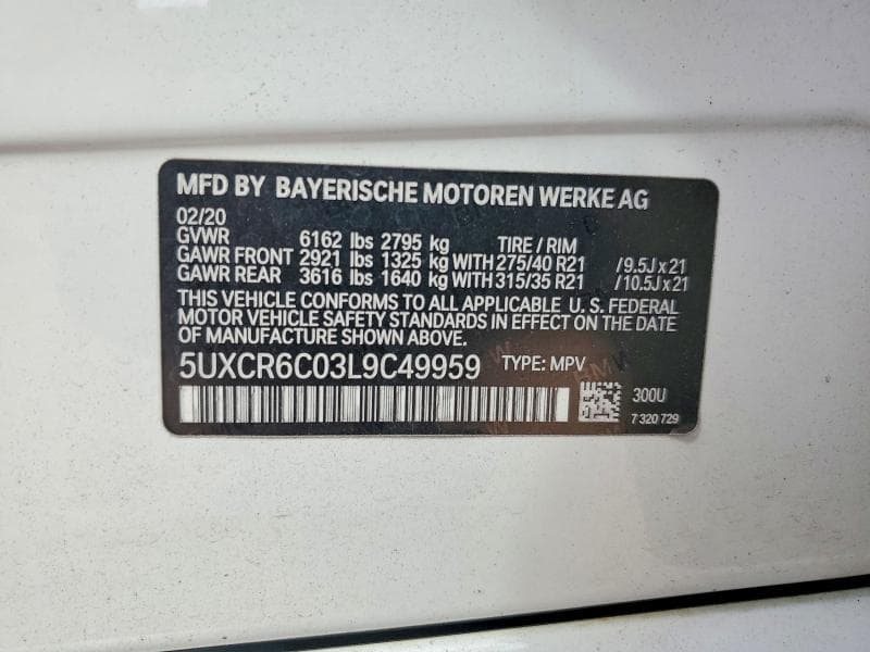 2020 BMW X5 XDRIVE40I 14