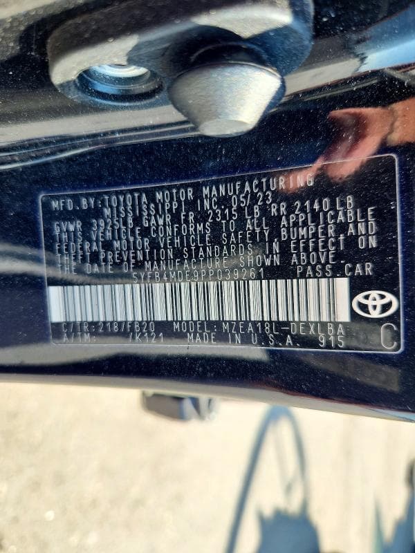 2023 TOYOTA COROLLA LE 13