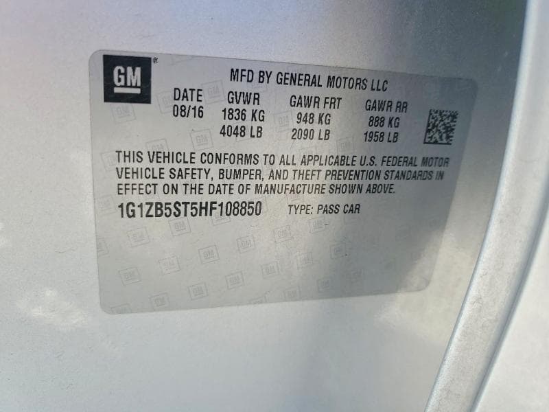 2017 CHEVROLET MALIBU LS 12