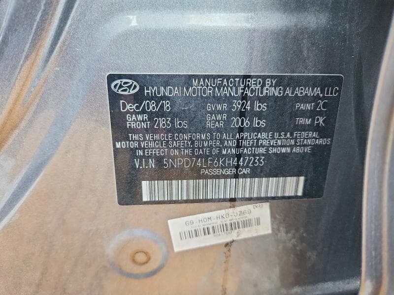 2019 HYUNDAI ELANTRA SE 12