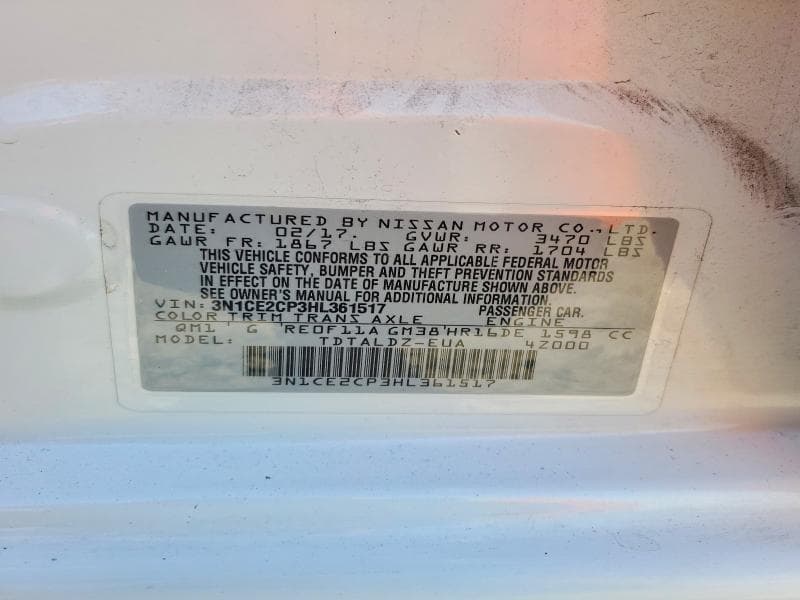 2017 NISSAN VERSA NOTE SV 12
