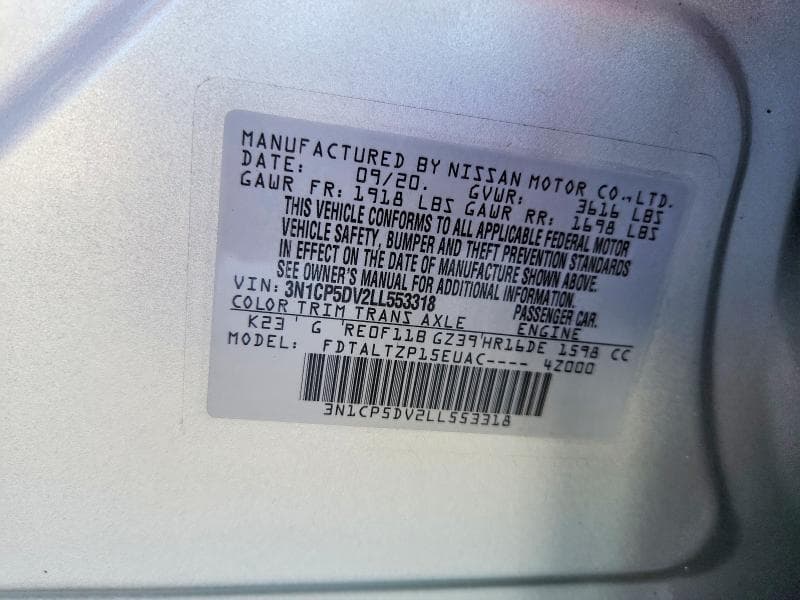 2020 NISSAN KICKS SR 12