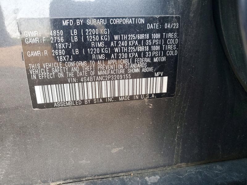 2023 SUBARU OUTBACK LIMITED 13