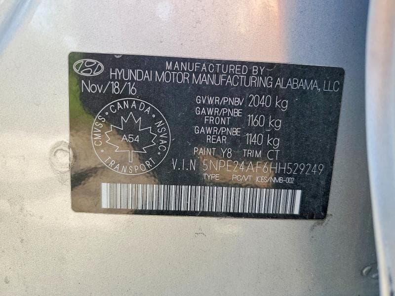 2017 HYUNDAI SONATA SE 13