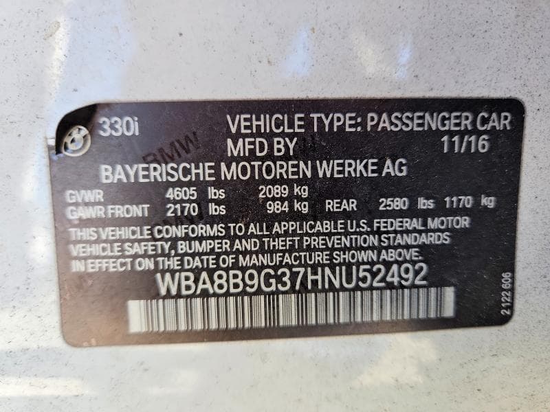 2017 BMW 330 I 12