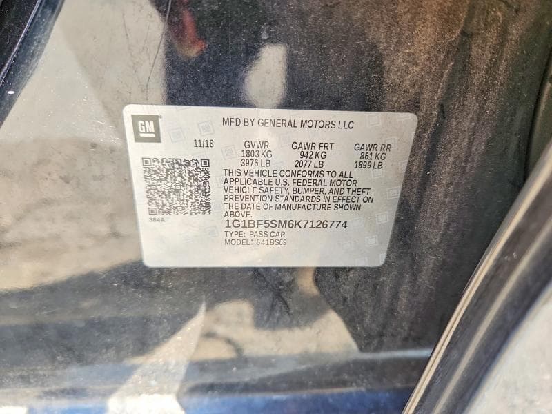 2019 CHEVROLET CRUZE PREMIER 13