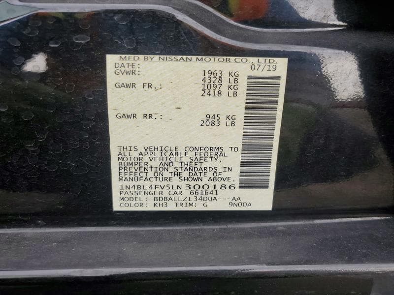 2020 NISSAN ALTIMA PLATINUM 13