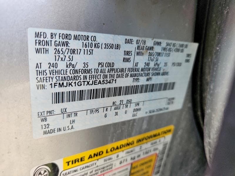 2018 FORD EXPEDITION MAX XL 13