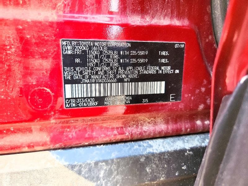 2019 TOYOTA RAV4 XLE PREMIUM 13