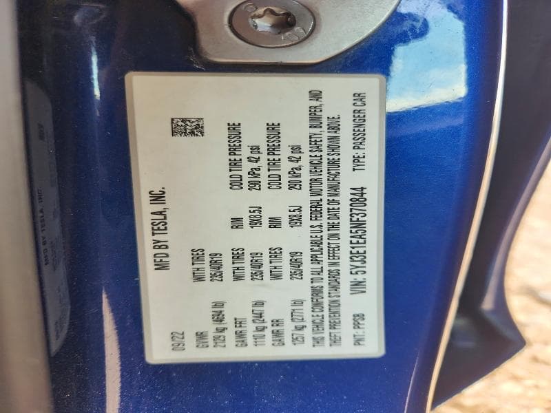 2022 TESLA MODEL 3 12