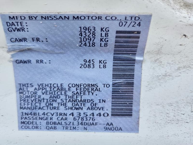2024 NISSAN ALTIMA SR 13