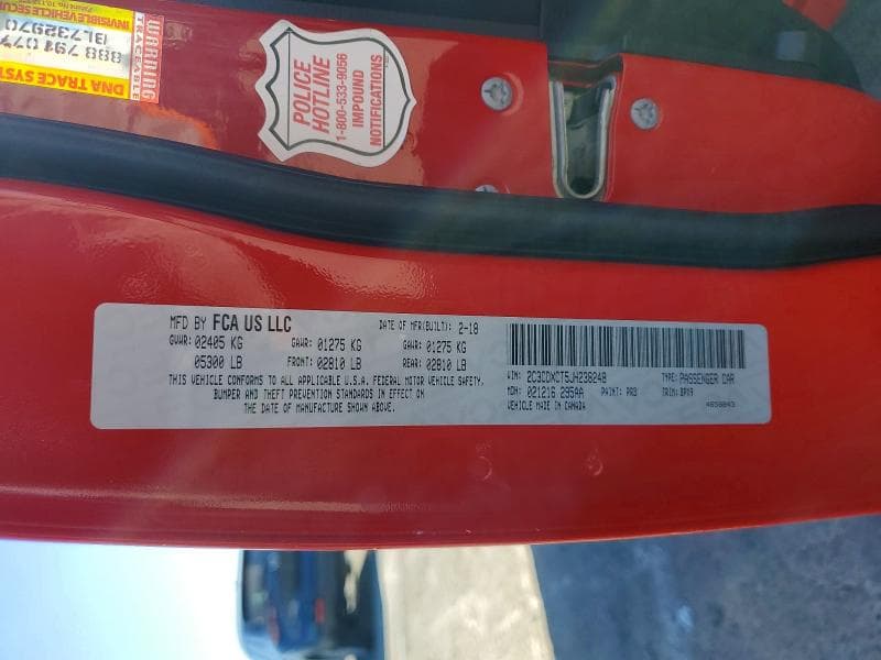 2018 DODGE CHARGER R/T 12