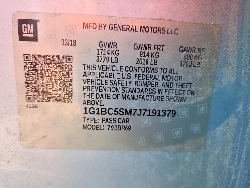 2018 CHEVROLET CRUZE LS 12