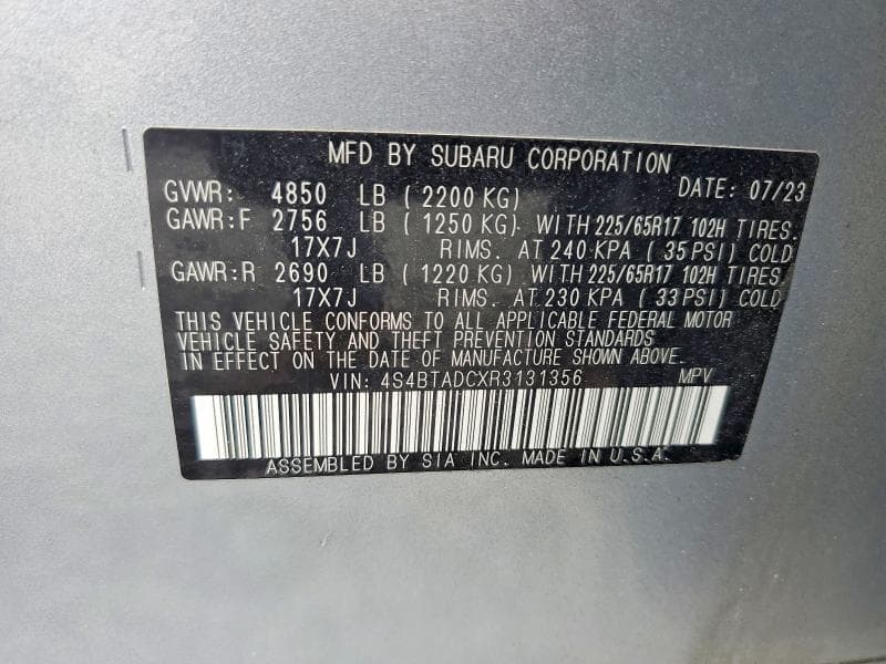 2024 SUBARU OUTBACK PREMIUM 14