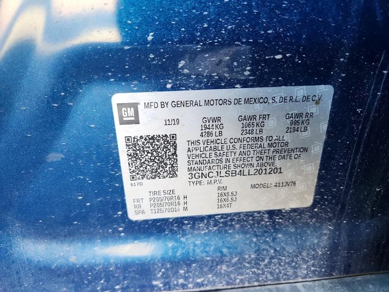 2020 CHEVROLET TRAX 1LT 13