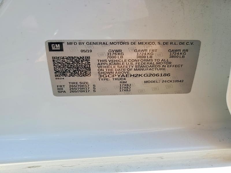 2019 CHEVROLET SILVERADO K1500 12