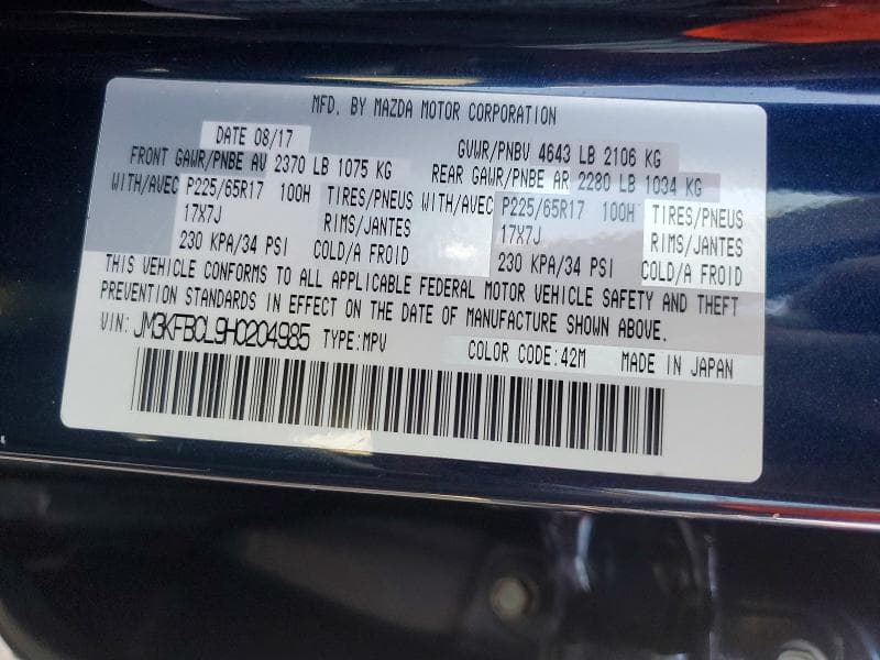 2017 MAZDA CX-5 TOURING 13