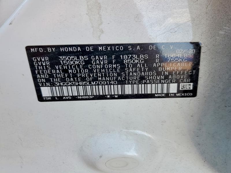2020 HONDA FIT EX 12