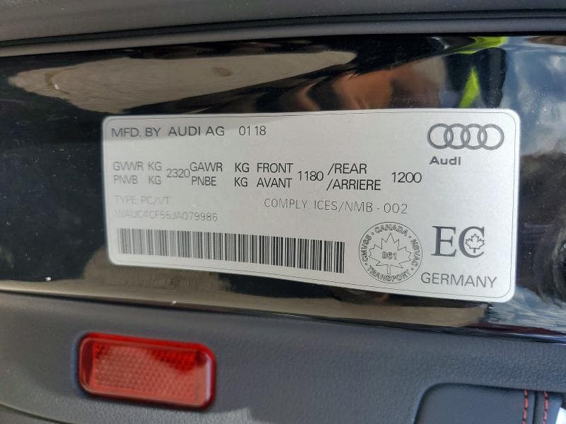 2018 AUDI S5 PRESTIGE 13