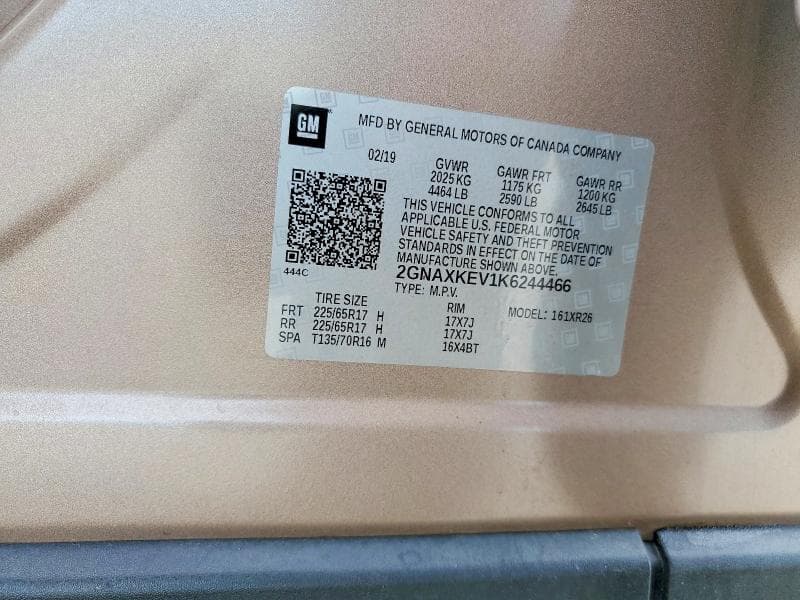 2019 CHEVROLET EQUINOX LT 13