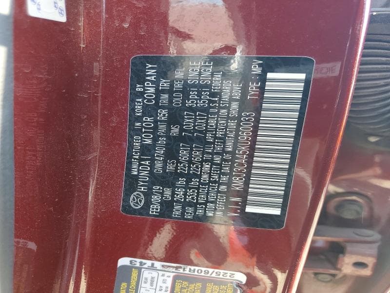 2019 HYUNDAI TUCSON VALUE 13