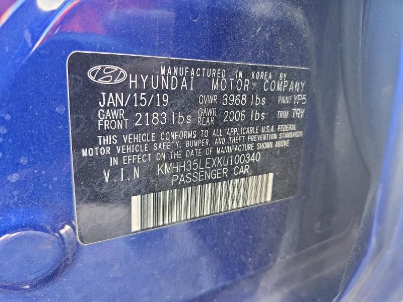 2019 HYUNDAI ELANTRA GT BASE 13