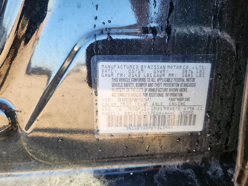 2019 NISSAN SENTRA SR 13