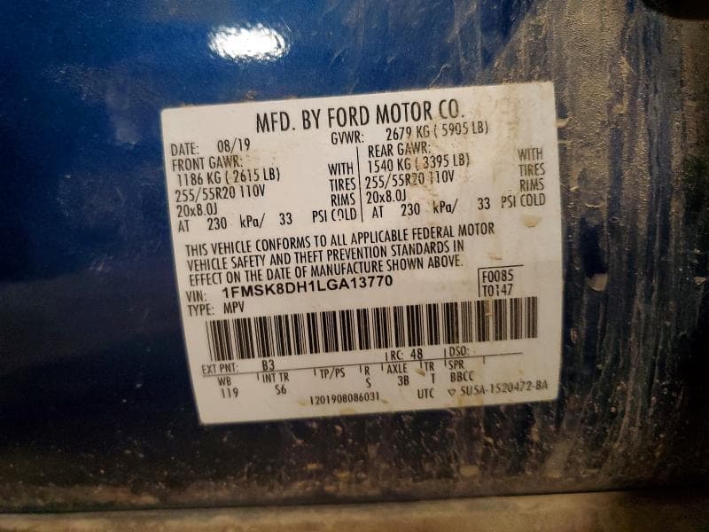 2020 FORD EXPLORER XLT 13