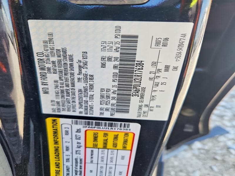 2020 FORD FUSION SE 12