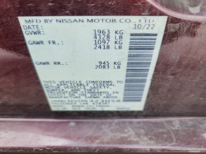 2023 NISSAN ALTIMA SL 12