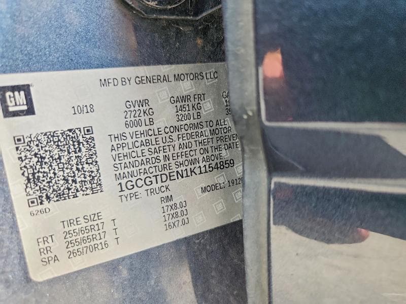 2019 CHEVROLET COLORADO Z71 12