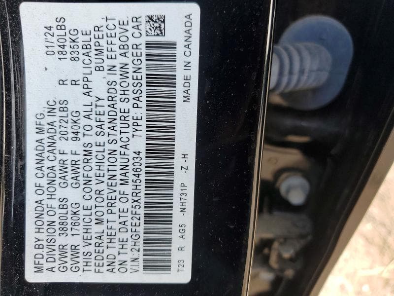 2024 HONDA CIVIC SPORT 12