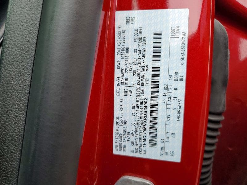 2024 FORD ESCAPE ST LINE 13