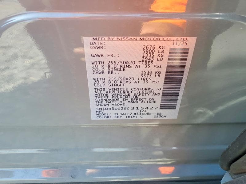 2025 NISSAN PATHFINDER PLATINUM 12