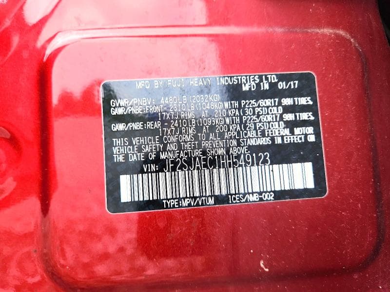 2017 SUBARU FORESTER 2.5I PREMIUM 13