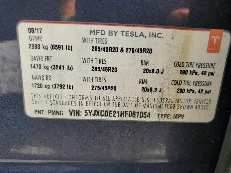 2017 TESLA MODEL X 13