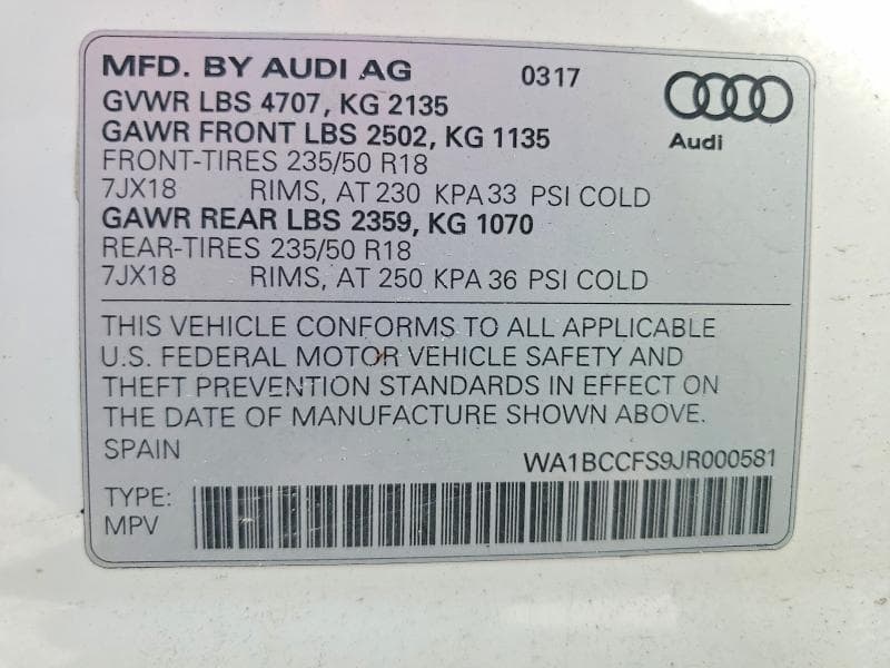 2018 AUDI Q3 PREMIUM 14
