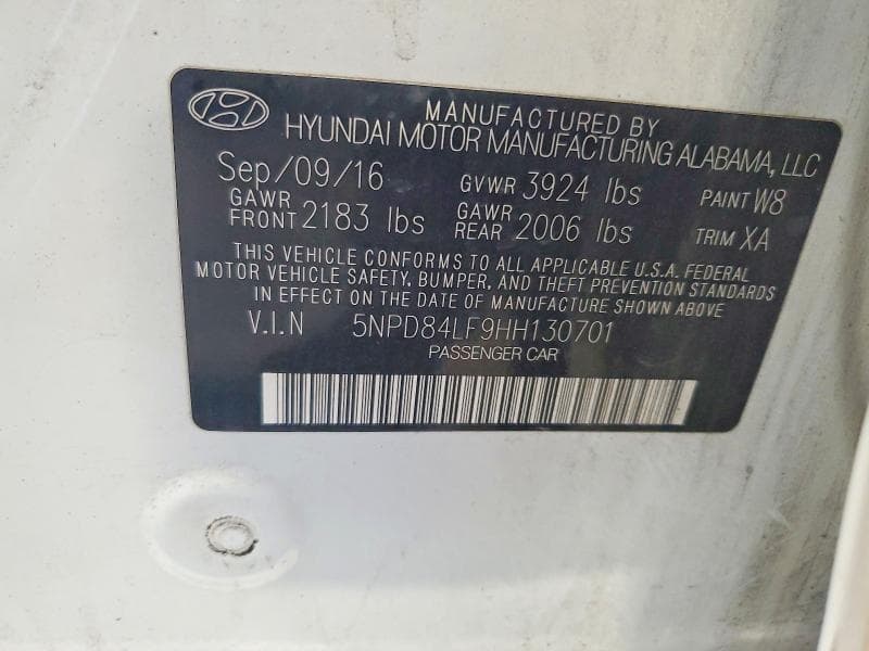 2017 HYUNDAI ELANTRA SE 12