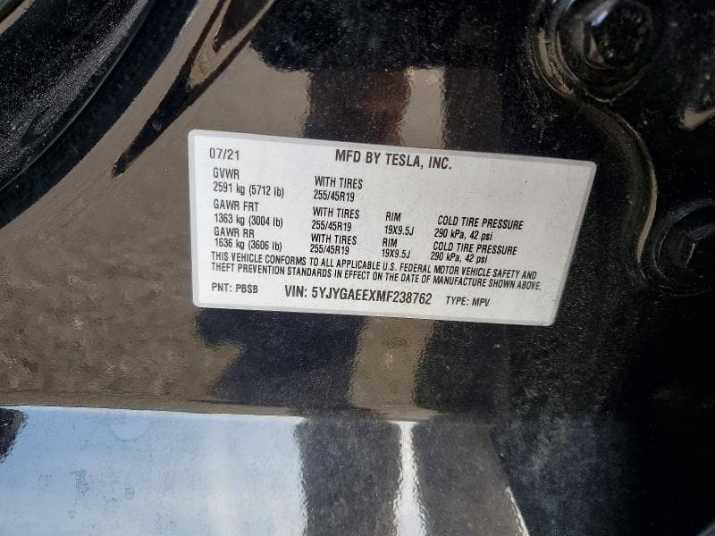 2021 TESLA MODEL Y 12