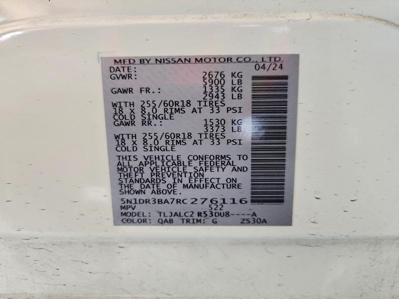 2024 NISSAN PATHFINDER SV 14