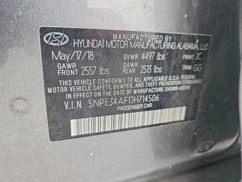 2018 HYUNDAI SONATA SEL+ 12