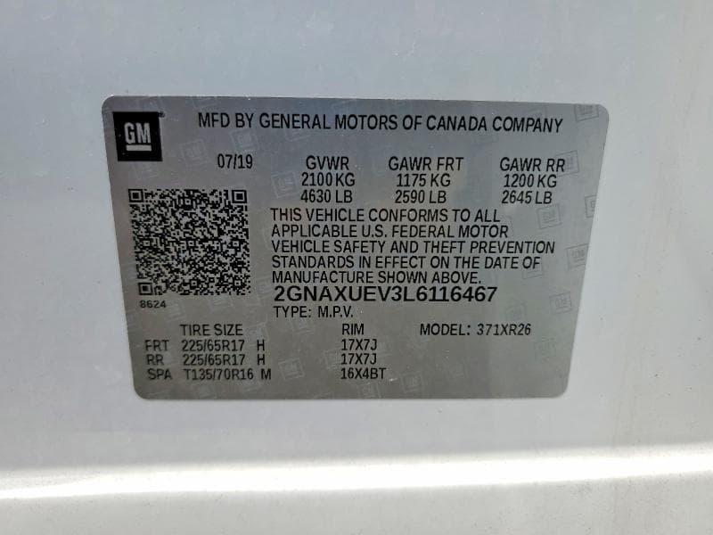 2020 CHEVROLET EQUINOX LT 13