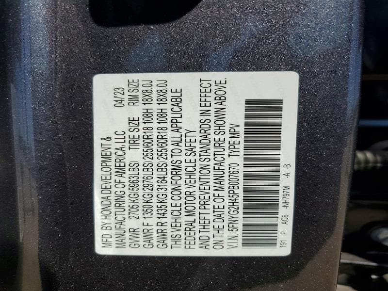 2023 HONDA PILOT EXL 14