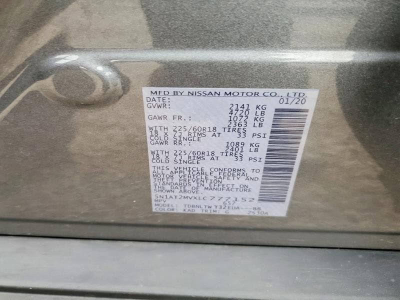 2020 NISSAN ROGUE SV 13